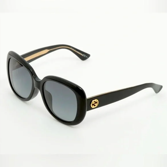 Gucci GG Sunglasses Black With Gold Logo on Arms - GG3830 Gucci GG1830SK Sunglasses | Select Eyewear main image 2